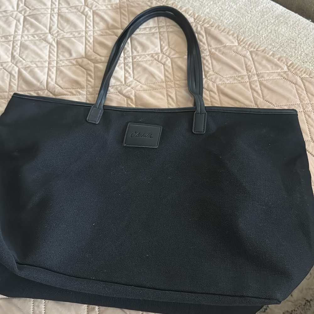 Cleobella Black Canvas Tote- used one time!   Excellent condition